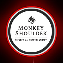 Charger l'image dans la galerie, Blended Malt Monkey Shoulder Scotch RGB neon sign red