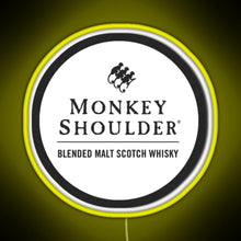 Charger l'image dans la galerie, Blended Malt Monkey Shoulder Scotch RGB neon sign yellow