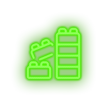 Charger l'image dans la galerie, green blocks family lego children toys play child kid baby toy led neon factory