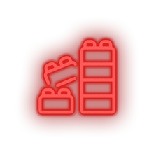 Charger l'image dans la galerie, red blocks family lego children toys play child kid baby toy led neon factory