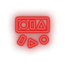 Charger l'image dans la galerie, red blocks toys family children peg maths hole child educative kid baby educational led neon factory