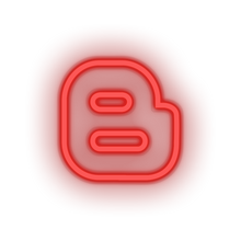 Charger l'image dans la galerie, red blogger social network brand logo led neon factory