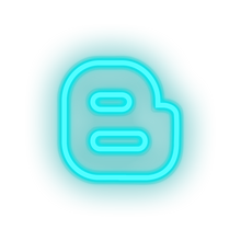 Charger l'image dans la galerie, ice_blue blogger social network brand logo led neon factory