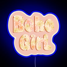 Charger l'image dans la galerie, Boho girl RGB neon sign blue