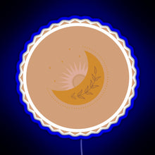 Charger l'image dans la galerie, Boho Sun and Moon RGB neon sign blue
