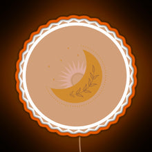 Charger l'image dans la galerie, Boho Sun and Moon RGB neon sign orange