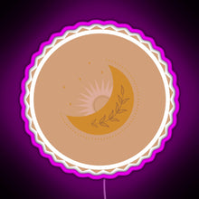 Charger l'image dans la galerie, Boho Sun and Moon RGB neon sign  pink