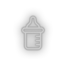 Charger l'image dans la galerie, white bottle milk family children formula care child kid baby led neon factory