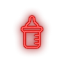 Charger l'image dans la galerie, red bottle milk family children formula care child kid baby led neon factory