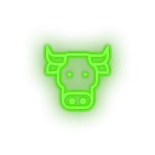 Charger l'image dans la galerie, green bufalo led animal buffalo cape cartoon fauna herbivore zoo neon factory