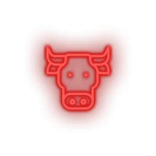 Charger l'image dans la galerie, red bufalo led animal buffalo cape cartoon fauna herbivore zoo neon factory