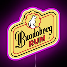 Charger l'image dans la galerie, Bundaberg Rum logo RGB neon sign  pink