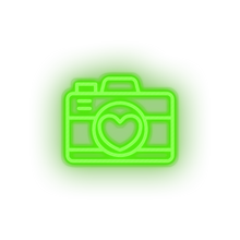 Charger l'image dans la galerie, green camera led camera image love picture relationship romance valentine day neon factory