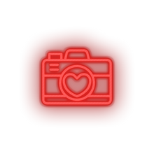 Charger l'image dans la galerie, red camera led camera image love picture relationship romance valentine day neon factory
