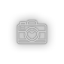Charger l'image dans la galerie, white camera led camera image love picture relationship romance valentine day neon factory