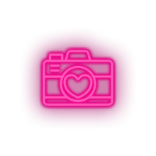 Charger l'image dans la galerie, pink camera led camera image love picture relationship romance valentine day neon factory