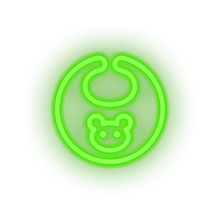 Charger l'image dans la galerie, green care bib kid baby child children family led neon factory
