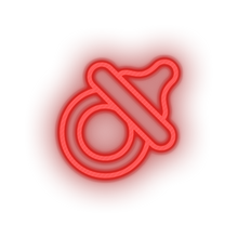 Charger l'image dans la galerie, red care pacifier kid baby child children family led neon factory
