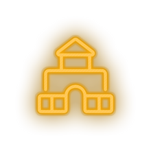 Charger l'image dans la galerie, warm_white castle family children house child educative kid baby educational led neon factory