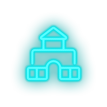 Charger l'image dans la galerie, ice_blue castle family children house child educative kid baby educational led neon factory