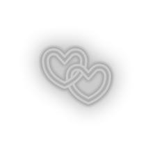 Charger l'image dans la galerie, white chain led chain heart key love relationship romance valentine day neon factory