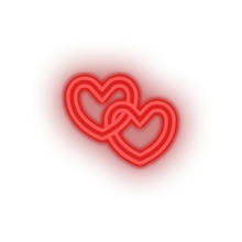 Charger l'image dans la galerie, red chain led chain heart key love relationship romance valentine day neon factory