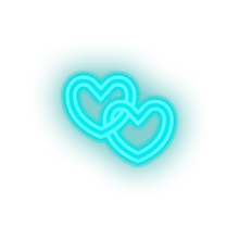 Charger l'image dans la galerie, ice_blue chain led chain heart key love relationship romance valentine day neon factory