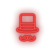 Charger l'image dans la galerie, red circus_hat led amusement carnival circus circus hat magic hat mustache parade neon factory