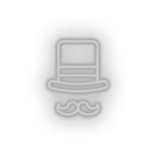 Charger l'image dans la galerie, white circus_hat led amusement carnival circus circus hat magic hat mustache parade neon factory