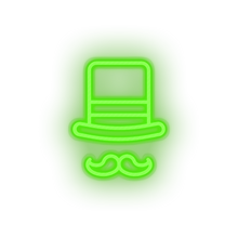 Charger l'image dans la galerie, green circus_hat led amusement carnival circus circus hat magic hat mustache parade neon factory