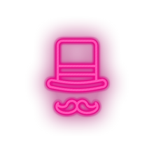 Charger l'image dans la galerie, pink circus_hat led amusement carnival circus circus hat magic hat mustache parade neon factory