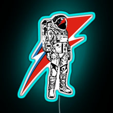 Charger l'image dans la galerie, Classic David Bowie Theres A Atarman Gift Men Women RGB neon sign lightblue