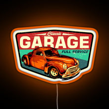 Charger l'image dans la galerie, Classic Garage Retro Full Service Sign RGB neon sign orange