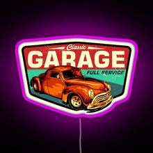 Charger l'image dans la galerie, Classic Garage Retro Full Service Sign RGB neon sign  pink