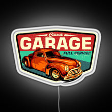 Charger l'image dans la galerie, Classic Garage Retro Full Service Sign RGB neon sign white