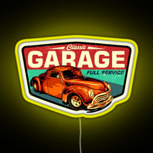 Charger l'image dans la galerie, Classic Garage Retro Full Service Sign RGB neon sign yellow