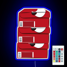 Charger l'image dans la galerie, Closed single red stack shoe boxes logo RGB neon sign remote