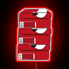 Charger l'image dans la galerie, Closed single red stack shoe boxes logo RGB neon sign red
