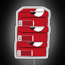 Charger l'image dans la galerie, Closed single red stack shoe boxes logo RGB neon sign white