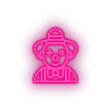 Charger l'image dans la galerie, pink clown led amusement carnival circus clown funny joker parade neon factory