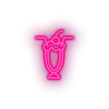 Charger l'image dans la galerie, pink cocktails led cherry cocktails drink love relationship romance valentine day neon factory
