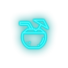Charger l'image dans la galerie, ice_blue coconut led coconut holiday summer tourism travel tropical drink vacation neon factory