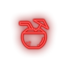 Charger l'image dans la galerie, red coconut led coconut holiday summer tourism travel tropical drink vacation neon factory