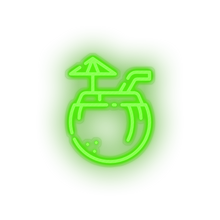 Charger l'image dans la galerie, green coconut_drink led beach coconut drink fruit holiday summer tropical drink vacation neon factory