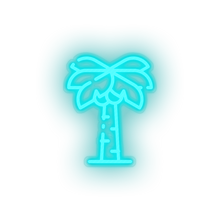 Charger l'image dans la galerie, ice_blue coconut_tree led beach coconut tree holiday palm tree recreation summer vacation neon factory