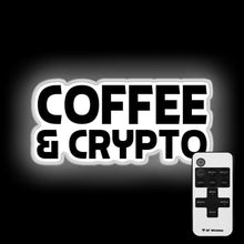 Charger l'image dans la galerie, Coffee and Crypto Cryptocurrency HODL Gift Idea neon sign