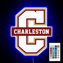 Charger l'image dans la galerie, College of Charleston Cougars RGB neon sign remote