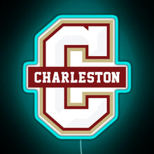 Charger l'image dans la galerie, College of Charleston Cougars RGB neon sign lightblue