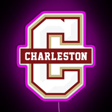 Charger l'image dans la galerie, College of Charleston Cougars RGB neon sign  pink