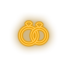 Charger l'image dans la galerie, warm_white couple_rings led couple rings engagement love present relationship romance valentine day neon factory
